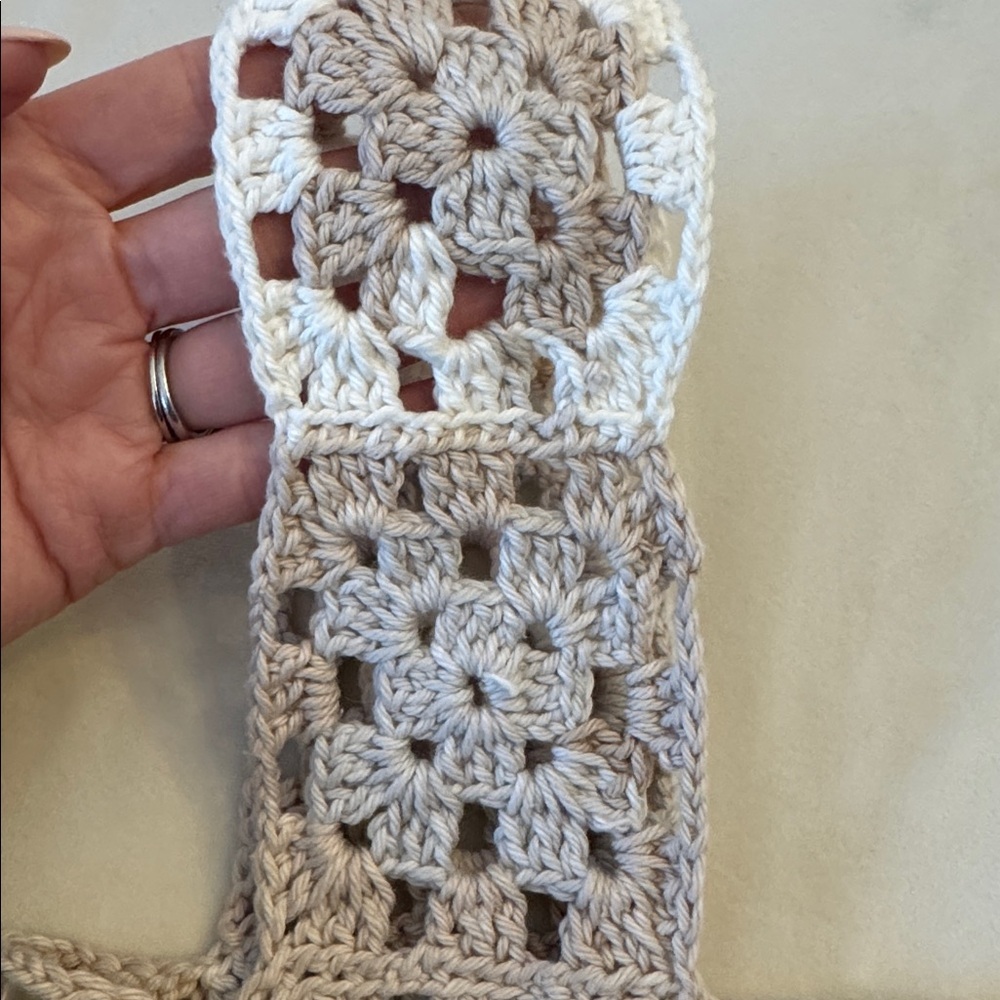 HAND CRAFTED Granny Square Crochet Patchwork Tank Top, see measurements - Picture 5 of 10